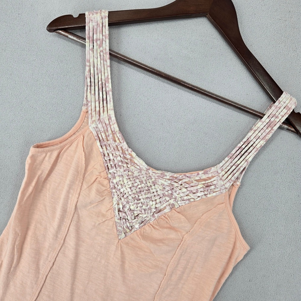 Free People Blush Pink Woven Strap Tank Top
